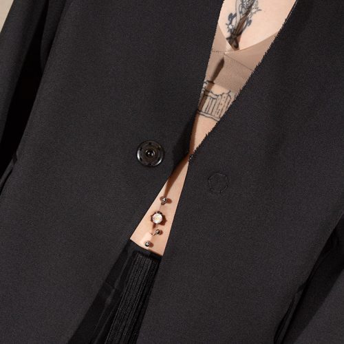 MM6 Margiela Stand Up Comedy Collarless Blazer 7